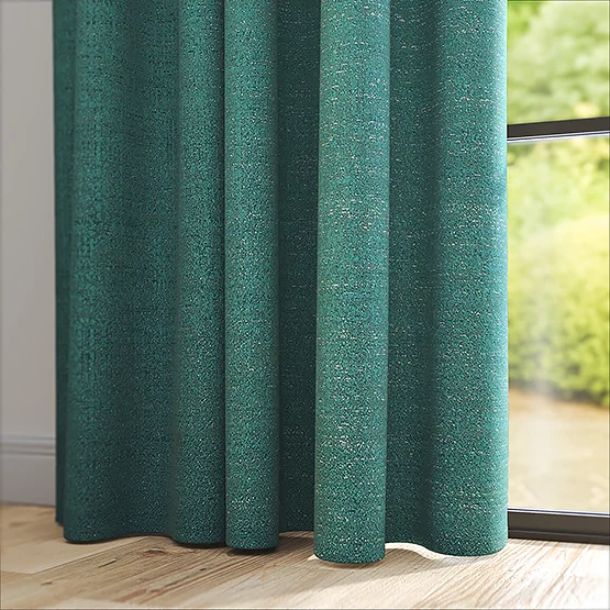 Glimmer Teal curtain