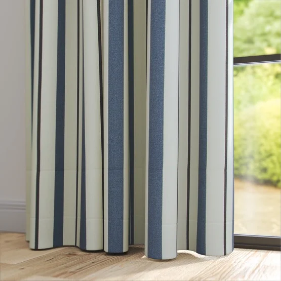 Seaton Stripe Navy curtain