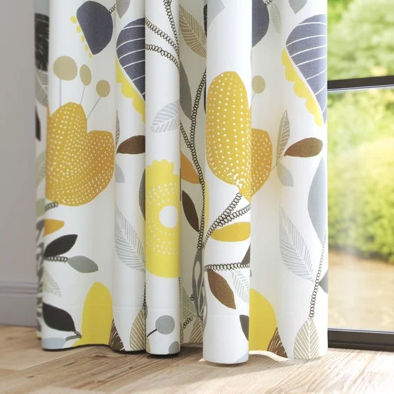 Pomegranate Trail Ochre curtain