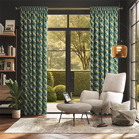 Patagonia Teal curtain