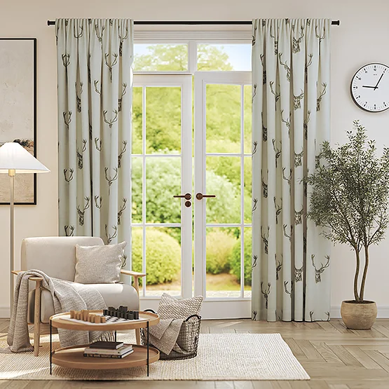 Stag Grey curtain