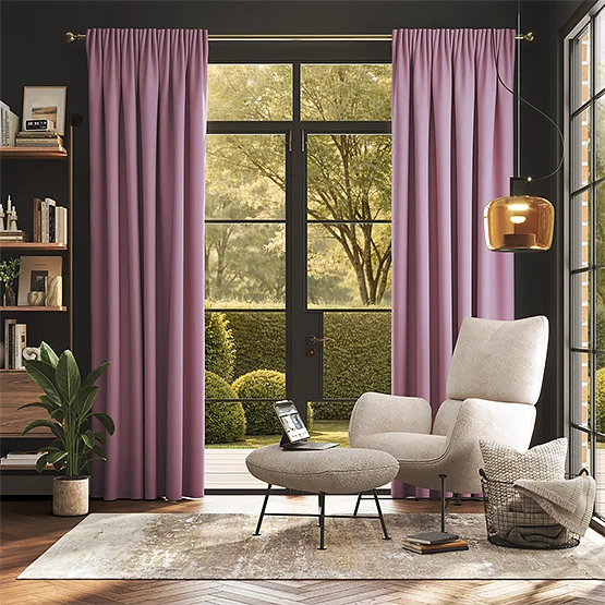 Canvas Vintage Blush Pink curtain