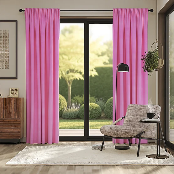 Bagaille Curtain ★ PINK Verona Orchid Pink Curtain | Blinds Direct