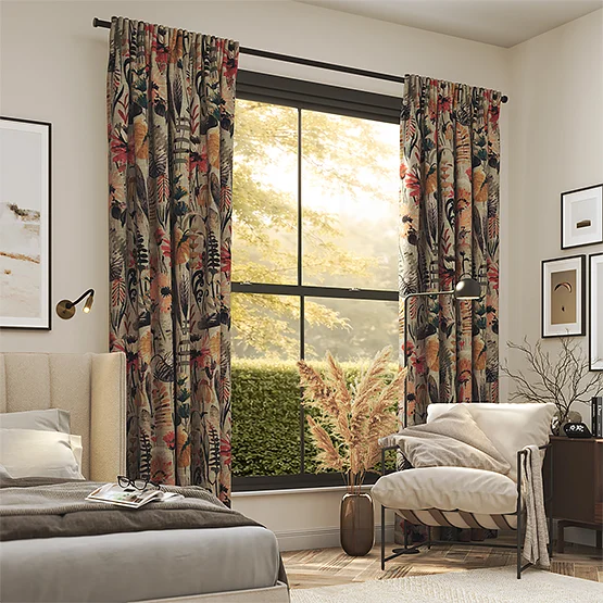 Edinburgh Weavers Zebedee Toffee curtain