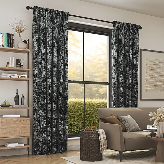 Evora Charcoal curtain