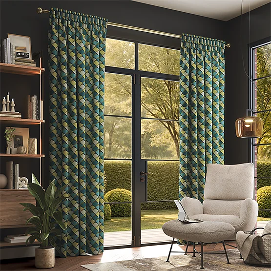 Patagonia Teal curtain
