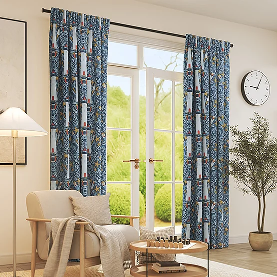 Pendeen Indigo curtain