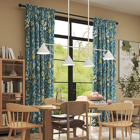 Cotswold Prussian curtain