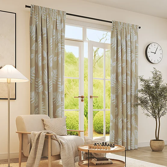 Foliage Taupe curtain