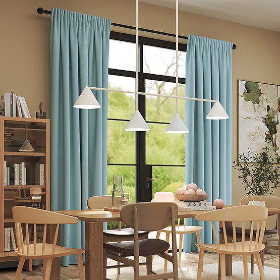 Accent Blue curtain