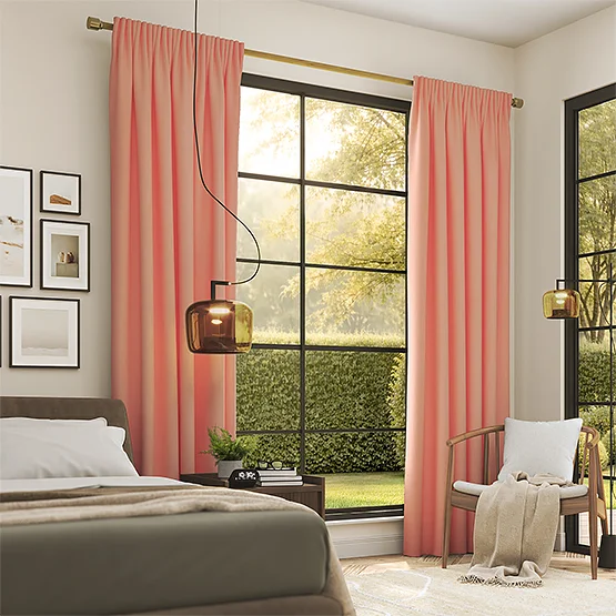 Canvas Cantaloupe Orange curtain