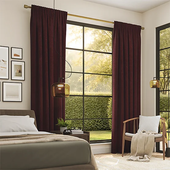 Entwine Bordeaux curtain