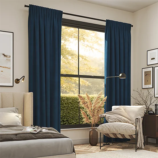 Manhattan Prussian Blue curtain