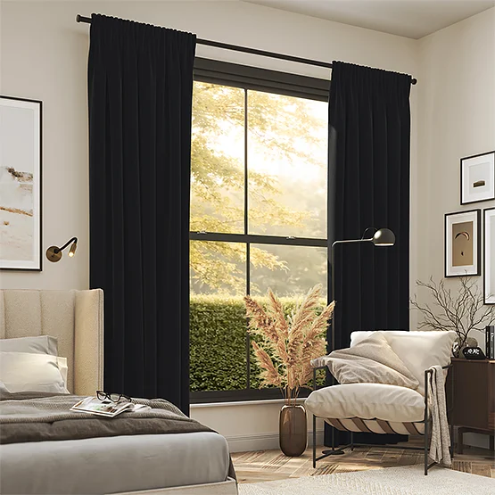 Milan Black curtain