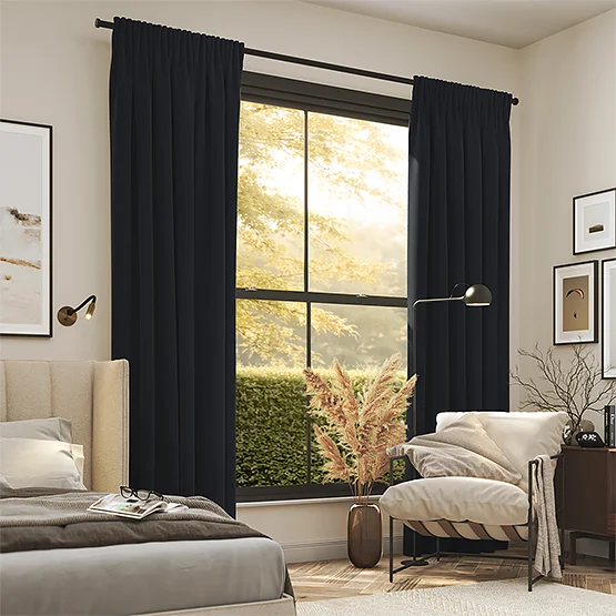 Milan Indigo curtain