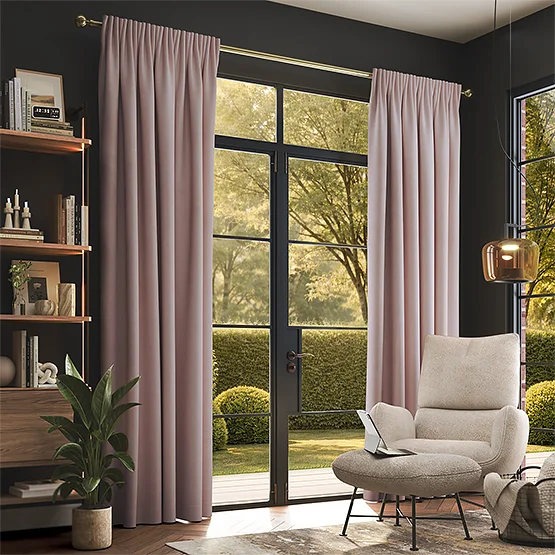 Milan Soft Rose curtain