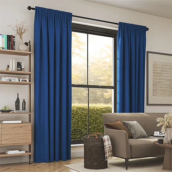 Naturo Petrol Blue curtain