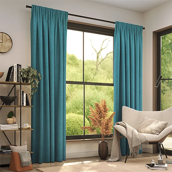 Turin Teal curtain