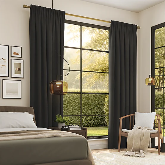 Verona Charcoal curtain