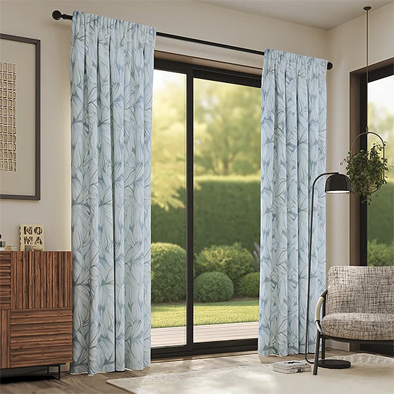 Voyage Topia Cobalt curtain