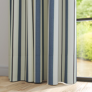 Seaton Stripe Navy Curtain