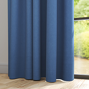 Canvas Aegean Blue Curtain