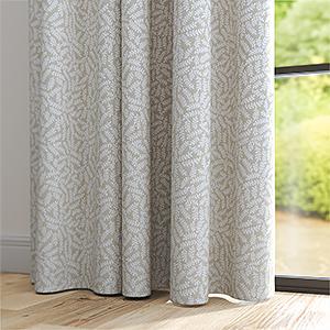 Ficus Leaf Natural Linen Curtain