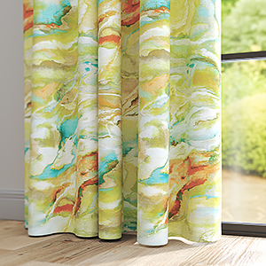 Modernist Neon Teal Curtain