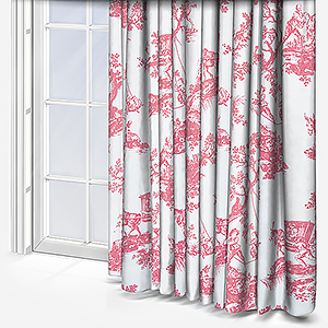 Camengo Cadence Tissu Rouge Grenat Curtain