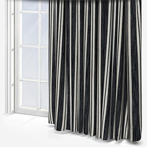 Arley Stripe Charcoal Curtain