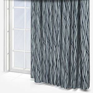 Linear Indigo Curtain