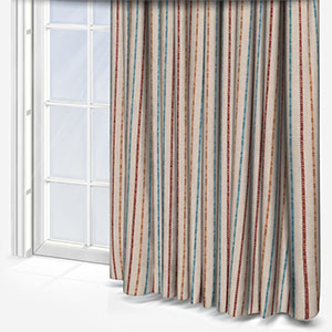 Maya Stripe Teal Curtain