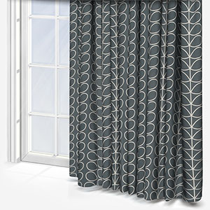 Orla Kiely Linear Stem Cool Grey Curtain