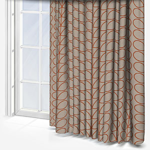 Orla Kiely Woven Linear Stem Orange Curtain