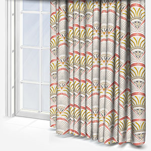 Afro Deco Blush & Olive Curtain