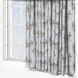 Voyage Hurtling Hares Linen Curtain