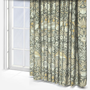 William Morris At Home Strawberry Thief Velvet Flint