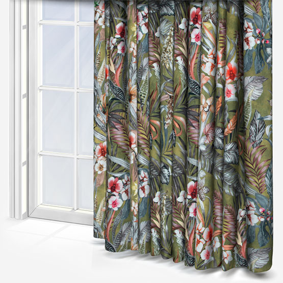 Kew Olive Curtain