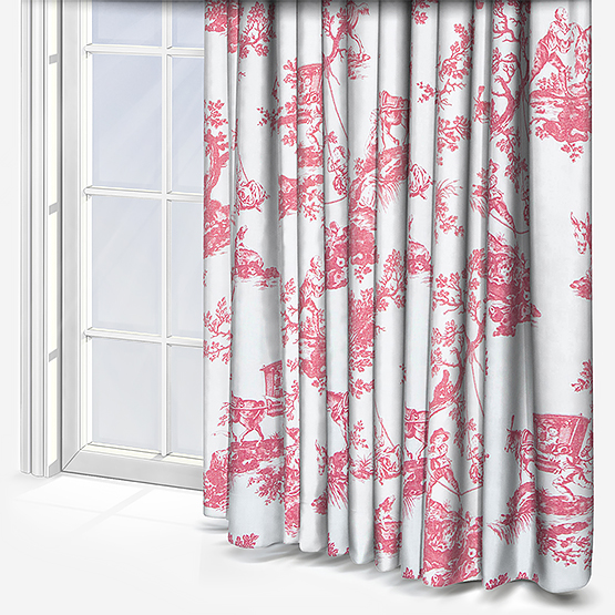 Camengo Cadence Tissu Rouge Grenat Curtain