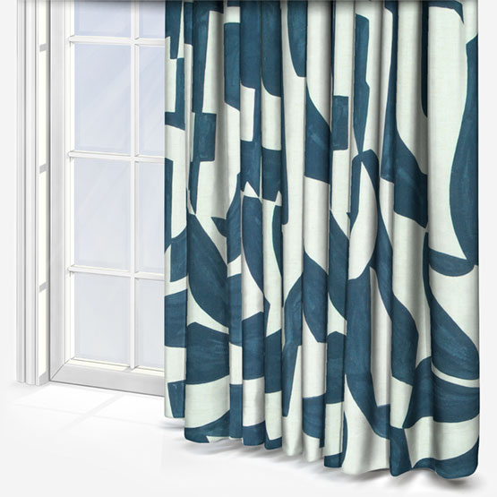 Camengo Miwok Indigo curtain