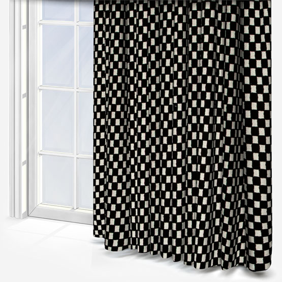 Camengo Scacchiera Carbone Curtain