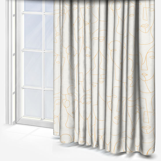 Camengo Visage Linen Or curtain