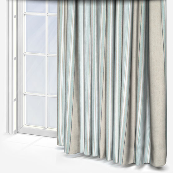 Casamance Aveiro Beige Celadon curtain