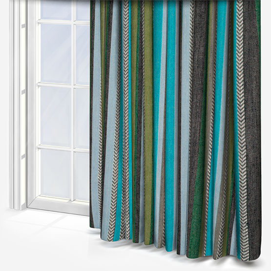 Casamance Costa Nova Turquoise Emeraude curtain