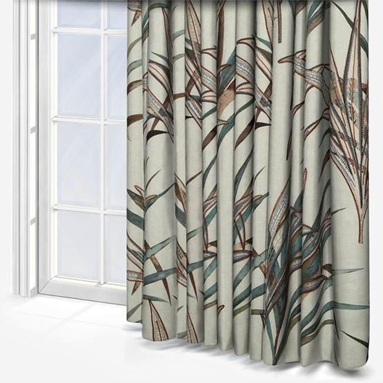 Casamance Creation Beige Bleu Riviere curtain