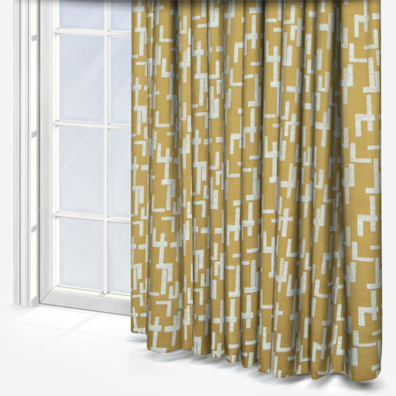 Casamance Dalles Moutarde curtain