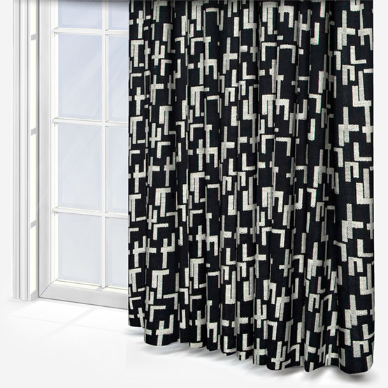 Casamance Dalles Noir Curtain