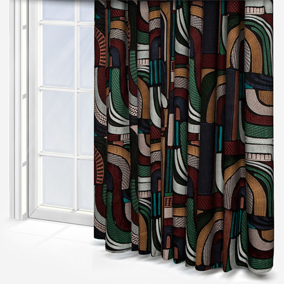 Casamance Iena Noir De Lune Multi curtain