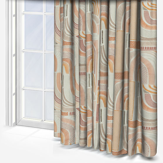 Casamance Iena Rose Poudre Mordore curtain