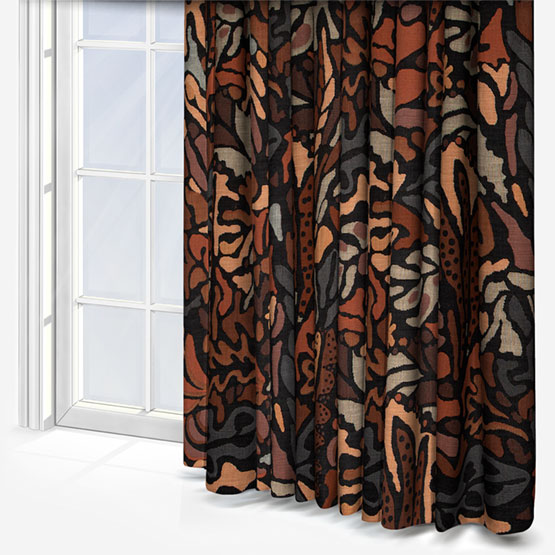 Casamance Pae Noir Ocre Curtain